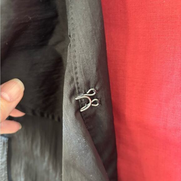 Willi Smith Retro Vintage Black Ruffle Blazer with Red Interior Lining Size S - Picture 8 of 12